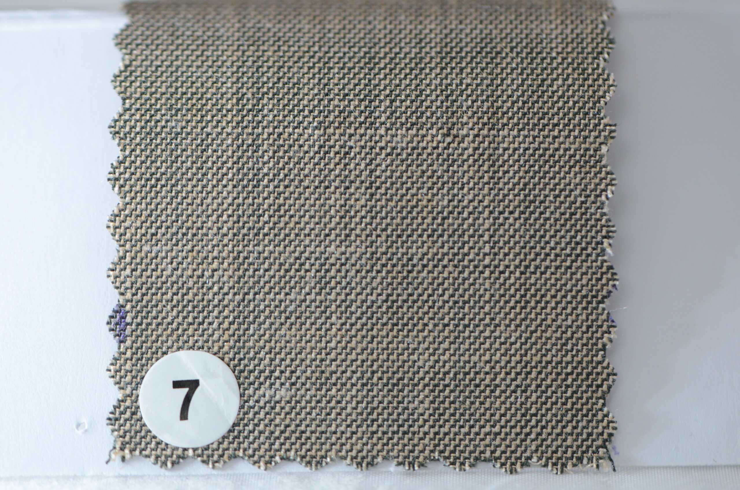 Augustus Imported Italian Fabric - lt brown with black strands