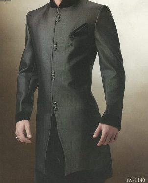 Men's Customised Sherwani Black