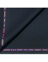 Raymond Wool Blend Mens Trousers Navy Blue