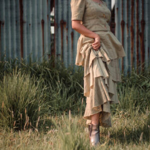 Ruffle skirt with a blouse