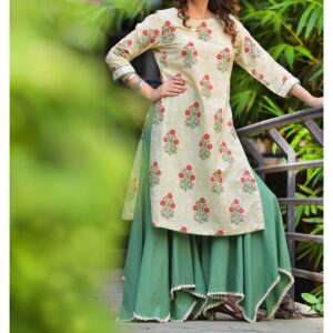 Printed kurti with palazzo