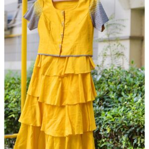 Ruffle skirt with a blouse