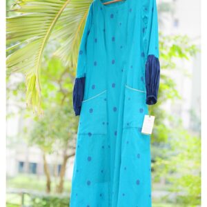 blue polka dot dress