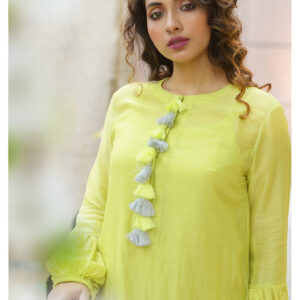 Shaded dye balloon dress