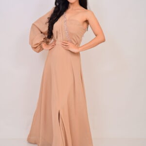 One shoulder gown