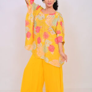 Floral Kaftan with Skirt pallazo