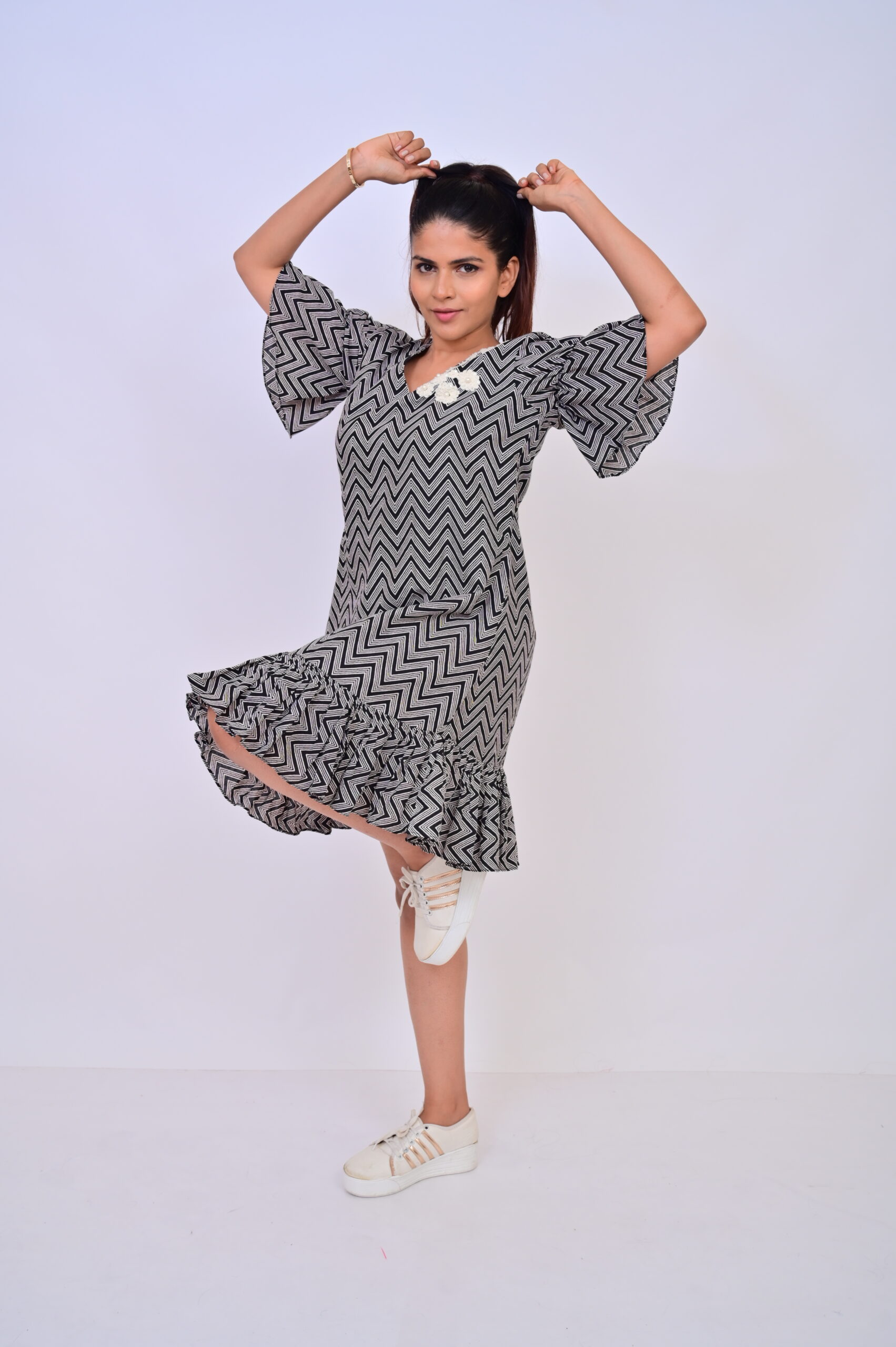 Zig zag print dress - Image 2