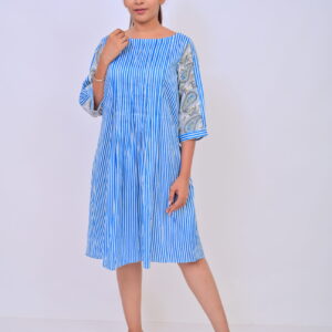 Striped cotton dress