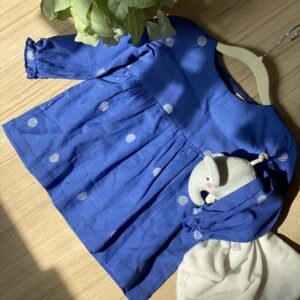 Blue baby polka dress
