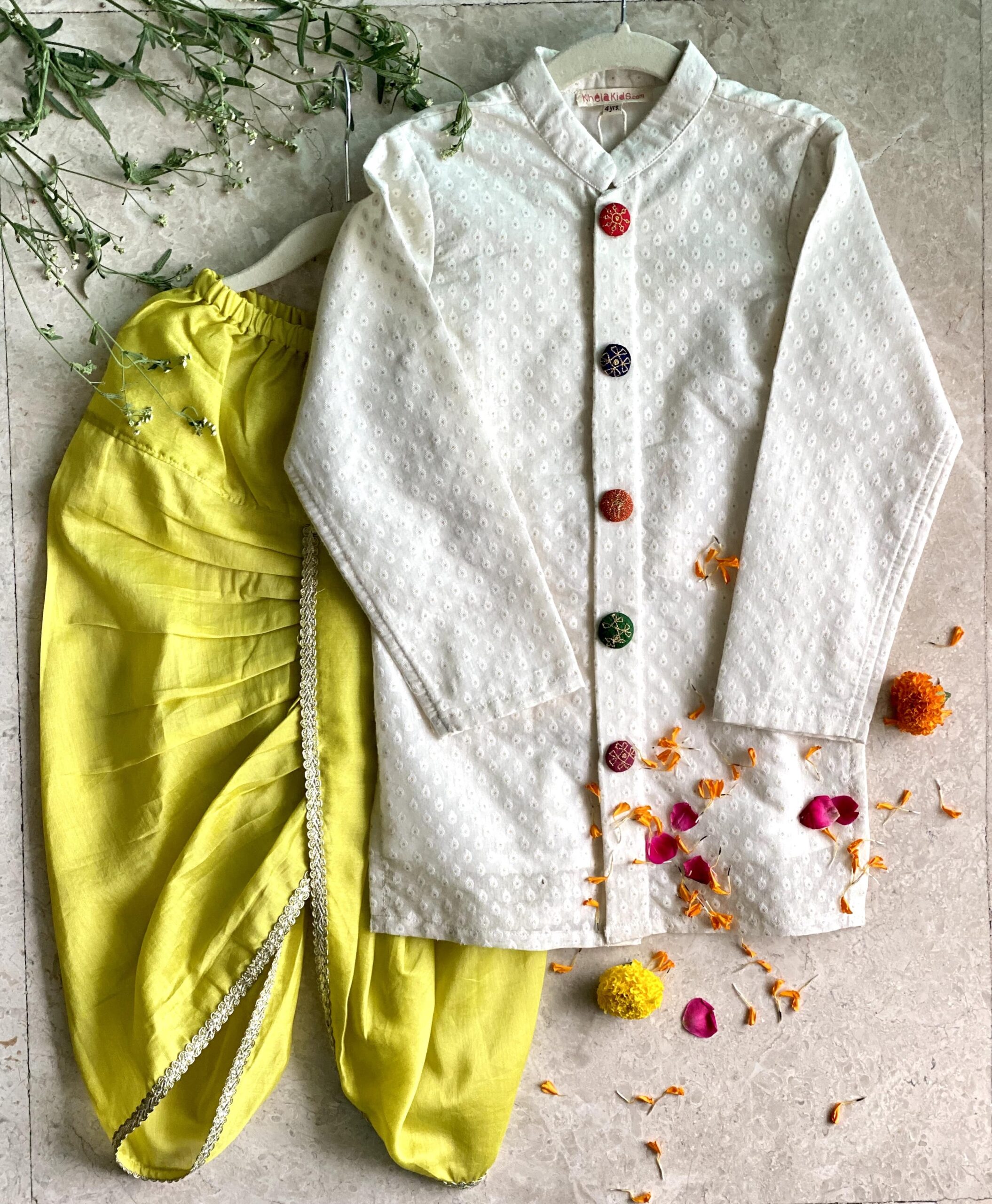 Benarasi sherwani dhoti set