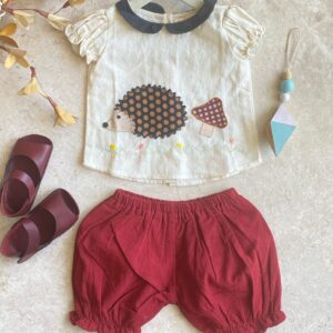 Hedgehog baby top and knickers (Set of 2)